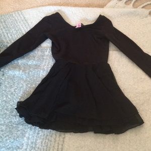 Black Ballet Leotard with attached skirt
